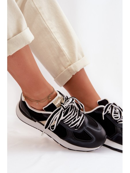 Moteriški ekologiškos odos sportbačiai juodi Kelira