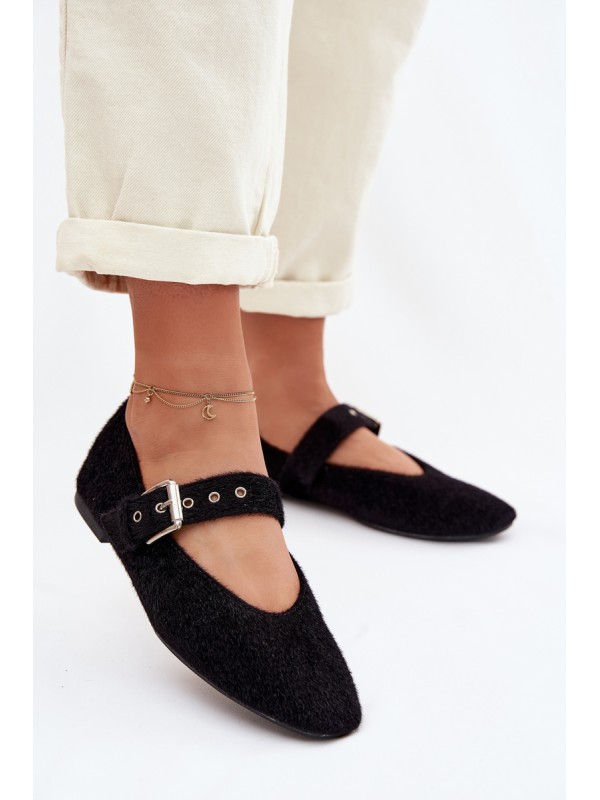 Women's Ballerinas With Strap Black Pamira 2