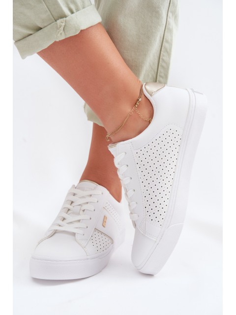 Women's Perforated Sneakers Big Star TT274291 White 2