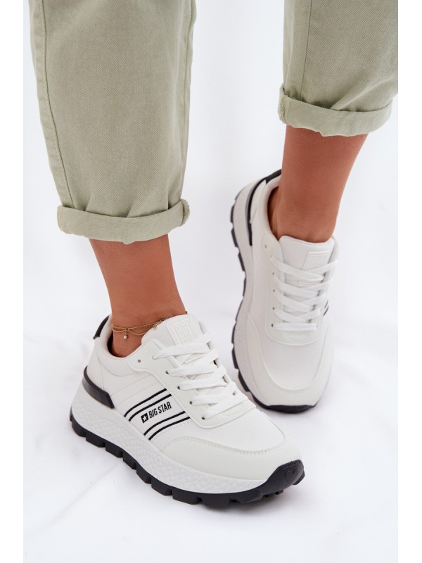 Women's Platform Sneakers Big Star TT274882 Hi-Poly System White