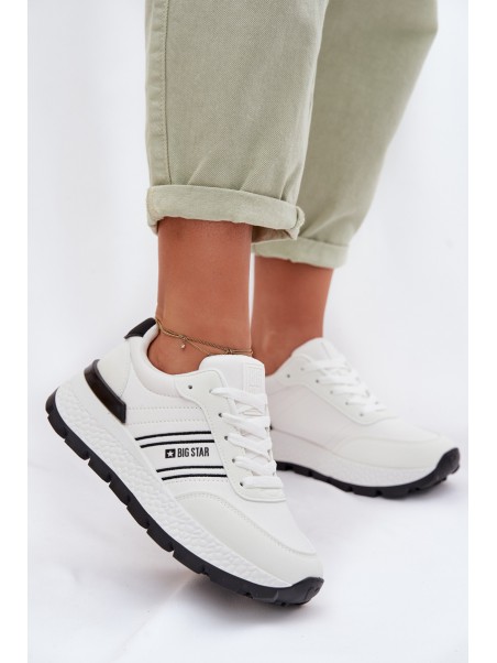Women's Platform Sneakers Big Star TT274882 Hi-Poly System White