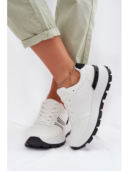 Women's Platform Sneakers Big Star TT274882 Hi-Poly System White