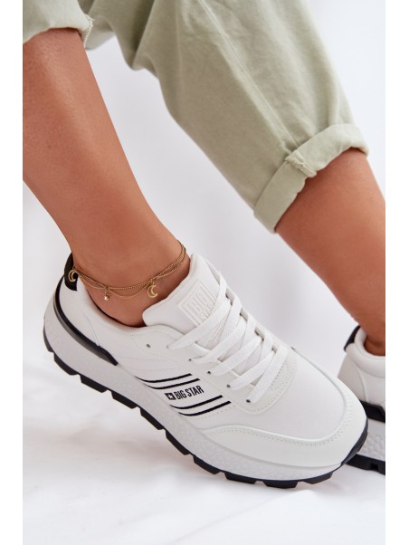 Women's Platform Sneakers Big Star TT274882 Hi-Poly System White