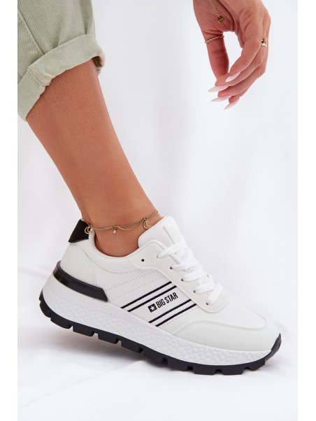 Women's Platform Sneakers Big Star TT274882 Hi-Poly System White
