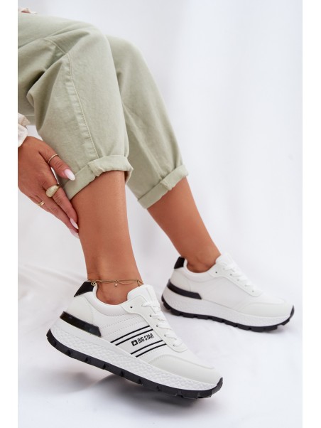 Women's Platform Sneakers Big Star TT274882 Hi-Poly System White