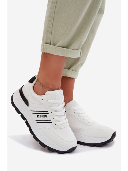 Women's Platform Sneakers Big Star TT274882 Hi-Poly System White