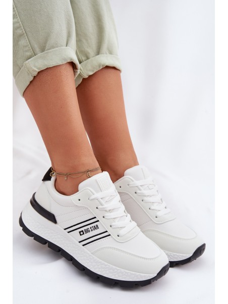 Women's Platform Sneakers Big Star TT274882 Hi-Poly System White