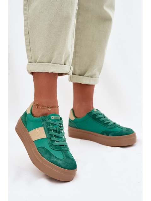 Women's Suede Sneakers Big Star TT274163 Green 2