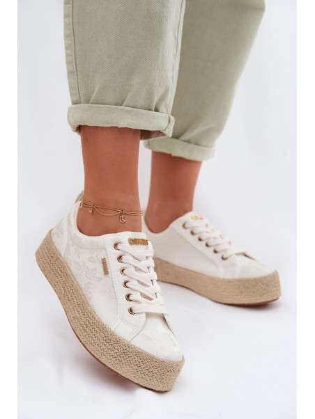 Women's Espadrilles Sneakers Platform Big Star TT274346 Ecru
