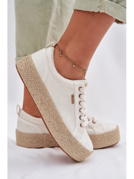 Women's Espadrilles Sneakers Platform Big Star TT274346 Ecru