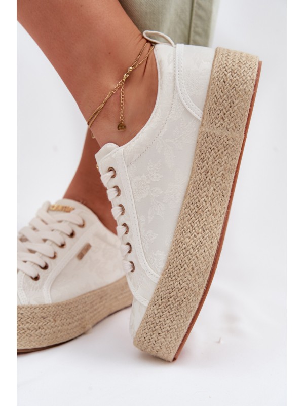 Women's Espadrilles Sneakers Platform Big Star TT274346 Ecru