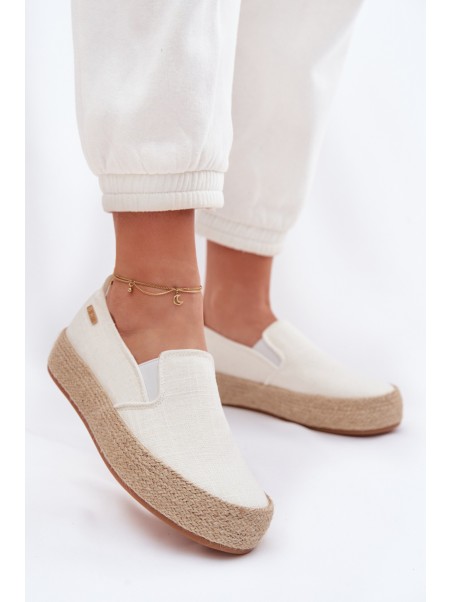 Women's Platform Espadrilles Big Star TT274090 Ecru