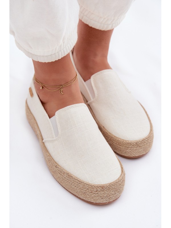 Women's Platform Espadrilles Big Star TT274090 Ecru