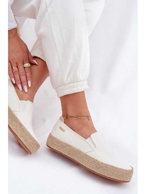 Women's Platform Espadrilles Big Star TT274090 Ecru