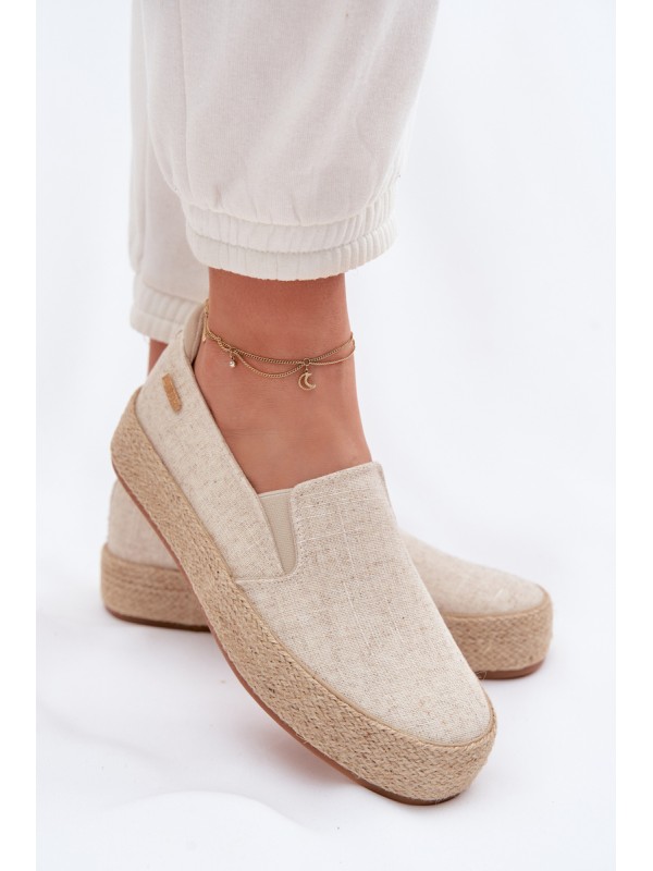 Women's Platform Espadrilles Big Star TT274089 Beige