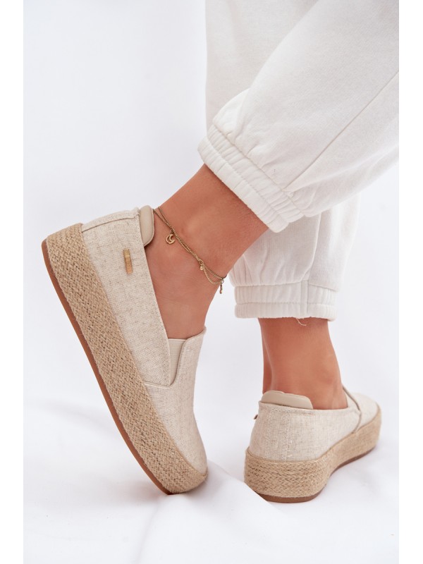 Women's Platform Espadrilles Big Star TT274089 Beige