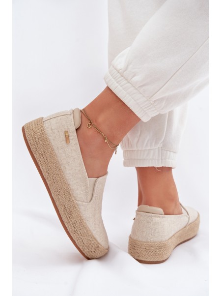 Women's Platform Espadrilles Big Star TT274089 Beige