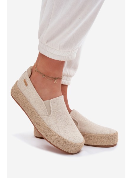 Women's Platform Espadrilles Big Star TT274089 Beige