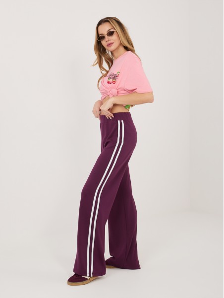 Sportinės kelnės-RV-DR-A1239.98-tamsiai violetinės
