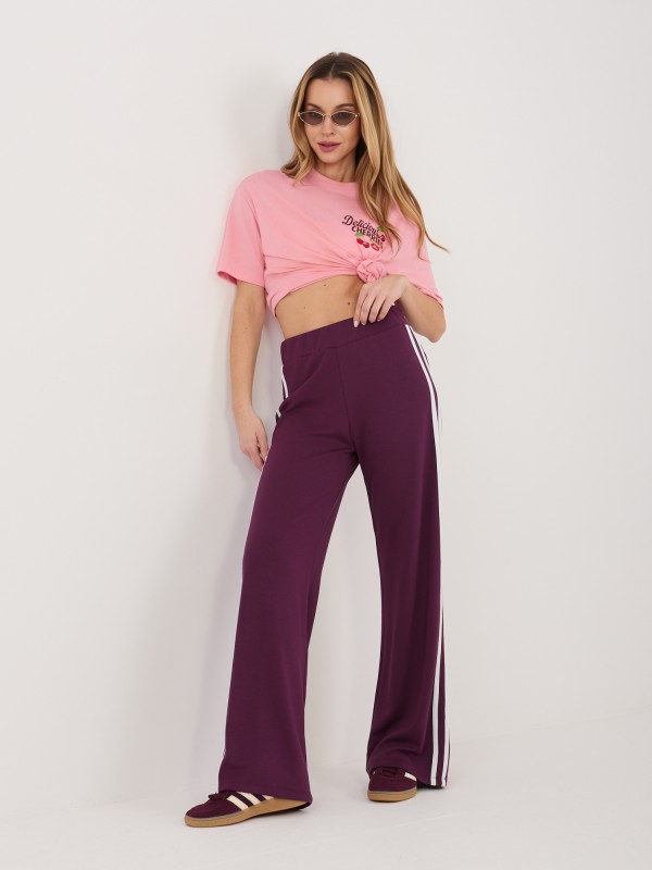 Sportinės kelnės-RV-DR-A1239.98-tamsiai violetinės