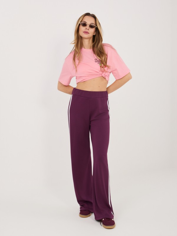 Sportinės kelnės-RV-DR-A1239.98-tamsiai violetinės