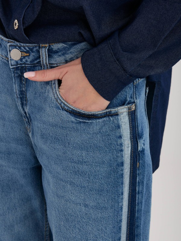 Spodnie-D85084BL62589M324-ciemny niebieski 2