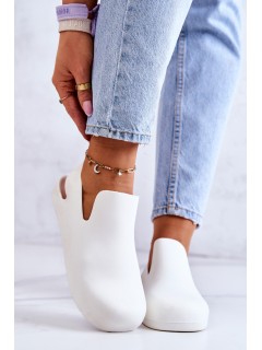 Fashionable Rubber Clogs White Meriko