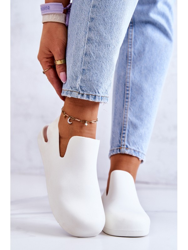 Fashionable Rubber Clogs White Meriko