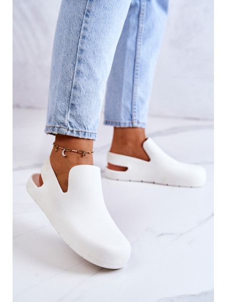 Fashionable Rubber Clogs White Meriko