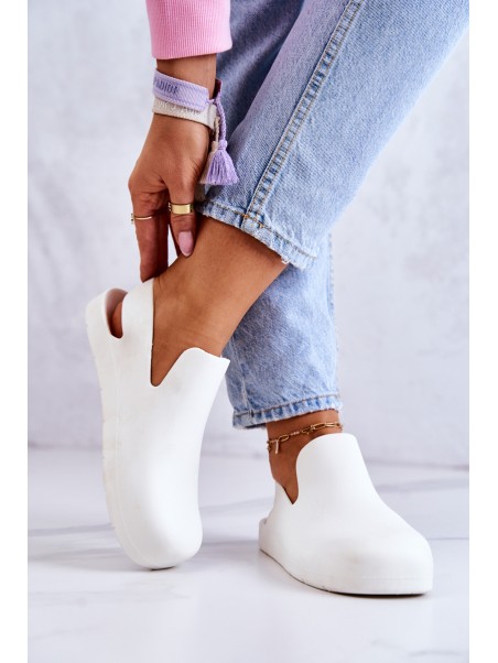 Fashionable Rubber Clogs White Meriko