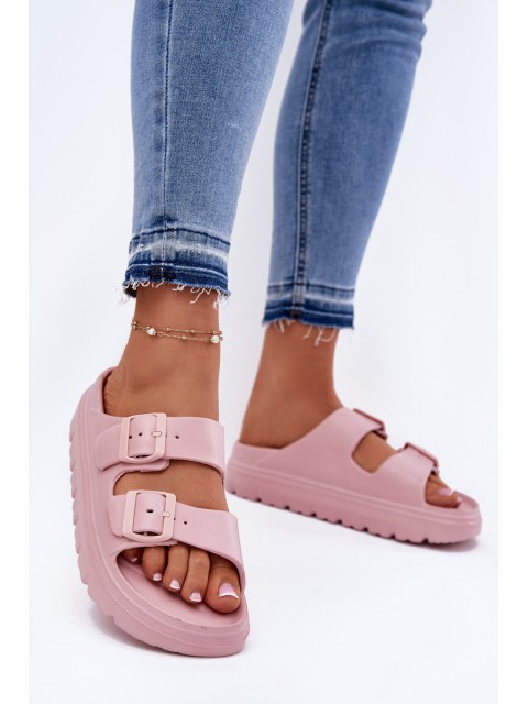 Women's Foam Platform Slippers Pink Melorea