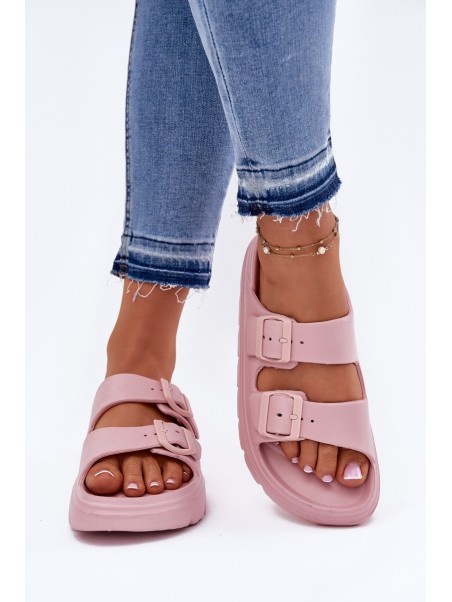 Women's Foam Platform Slippers Pink Melorea