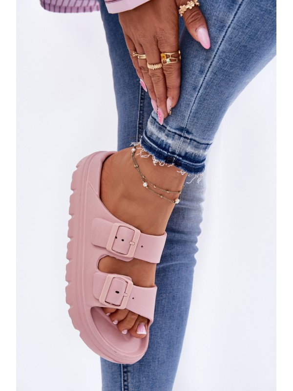 Women's Foam Platform Slippers Pink Melorea