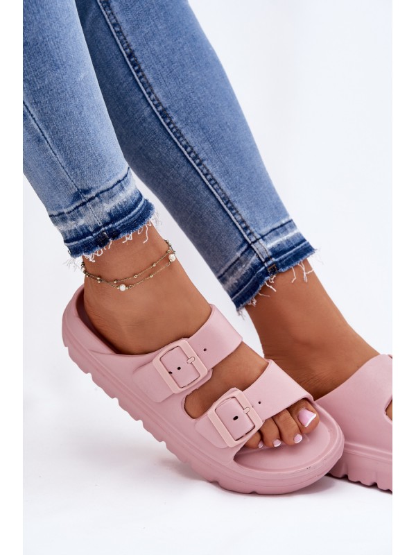 Women's Foam Platform Slippers Pink Melorea