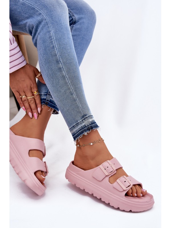 Women's Foam Platform Slippers Pink Melorea