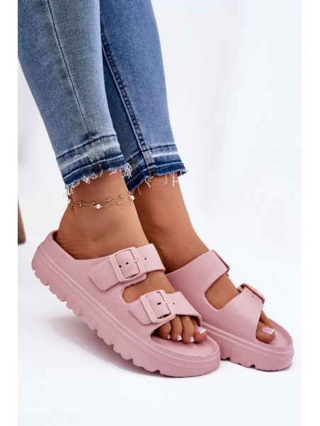 Women's Foam Platform Slippers Pink Melorea