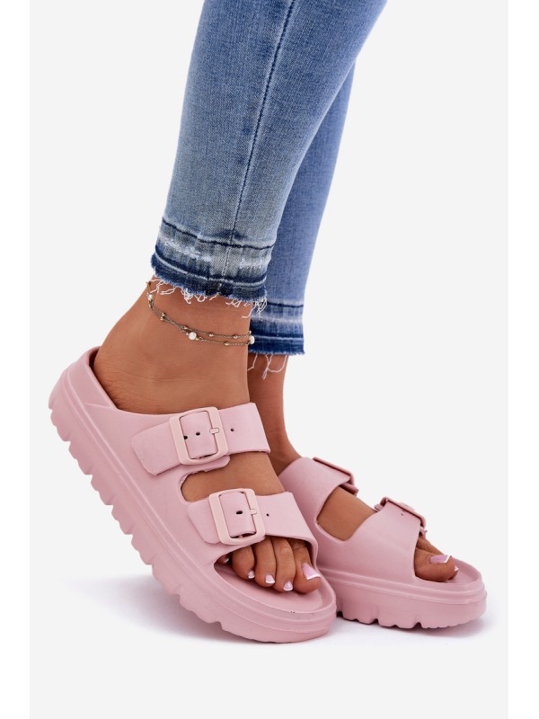 Women's Foam Platform Slippers Pink Melorea