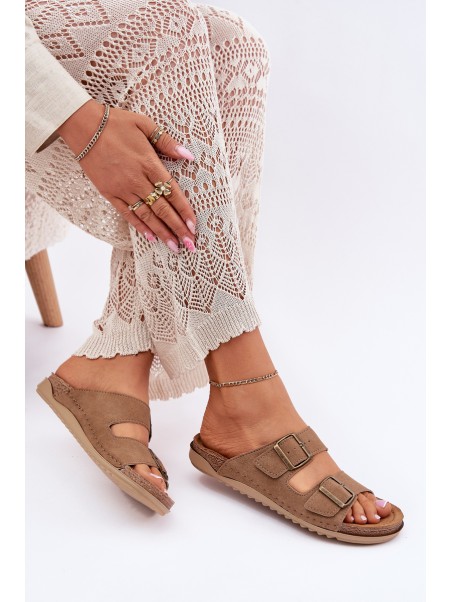 Ladies Preventive Slippers Inblu Brown AA000068