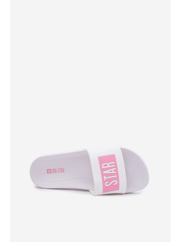 Moteriškos šlepetės Big Star TT274A005 baltai rožinės