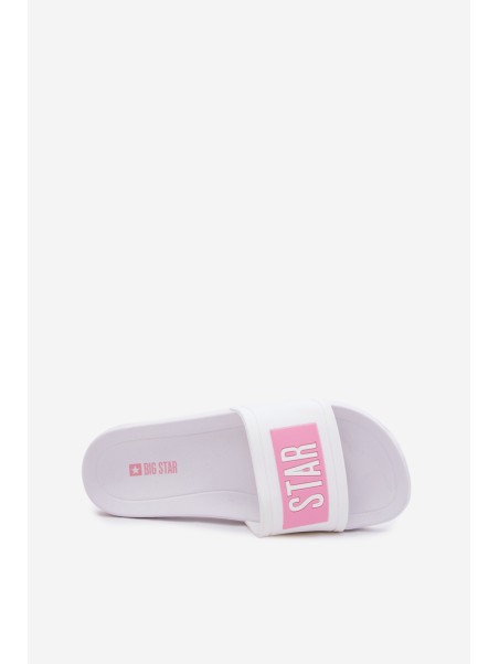 Moteriškos šlepetės Big Star TT274A005 baltai rožinės