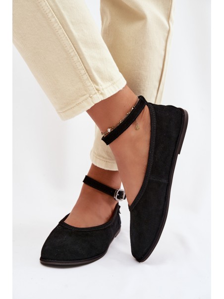 Big Star Natural Suede Ballerinas TT274212 Black