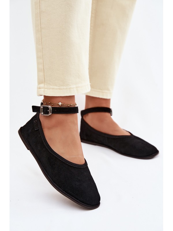 Big Star Natural Suede Ballerinas TT274212 Black