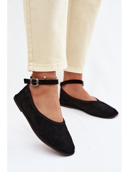 Big Star Natural Suede Ballerinas TT274212 Black