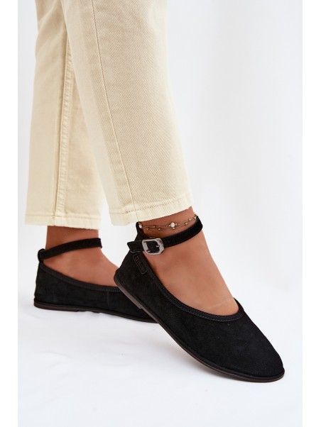 Big Star Natural Suede Ballerinas TT274212 Black