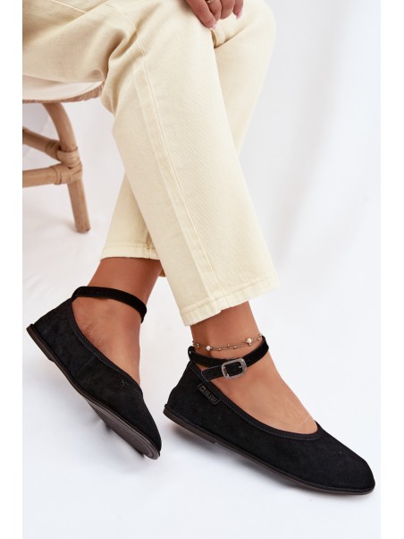Big Star Natural Suede Ballerinas TT274212 Black