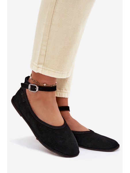Big Star Natural Suede Ballerinas TT274212 Black