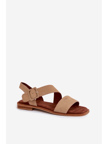 Moteriškos zomšinės basutės Big Star TT274491 smėlio spalvos