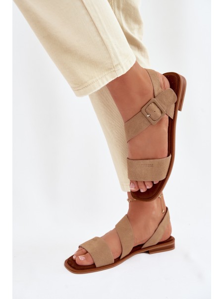 Moteriškos zomšinės basutės Big Star TT274491 smėlio spalvos