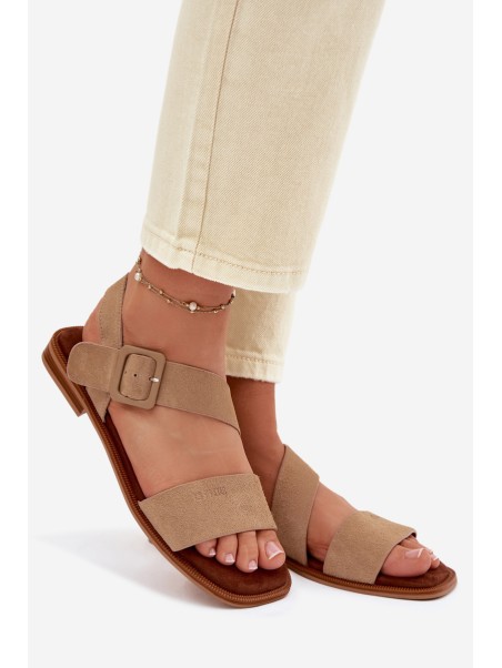 Moteriškos zomšinės basutės Big Star TT274491 smėlio spalvos