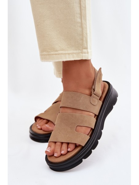 Moteriškos zomšinės basutės Big Star TT274482 smėlio spalvos